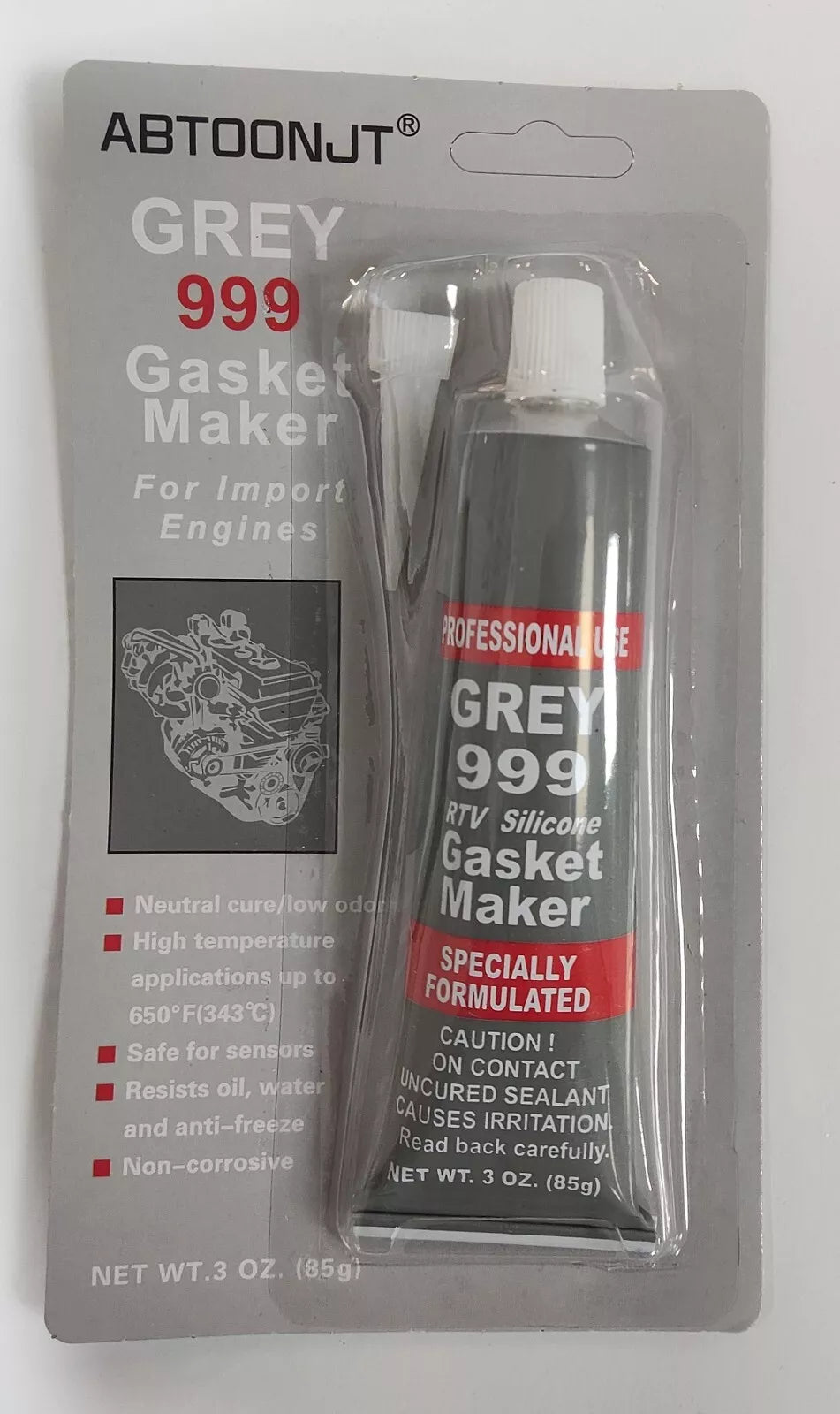 مادة لاصقة مانعة للتسرب من السيليكون الرمادي تتحمل درجات الحرارة العالية GREY 999