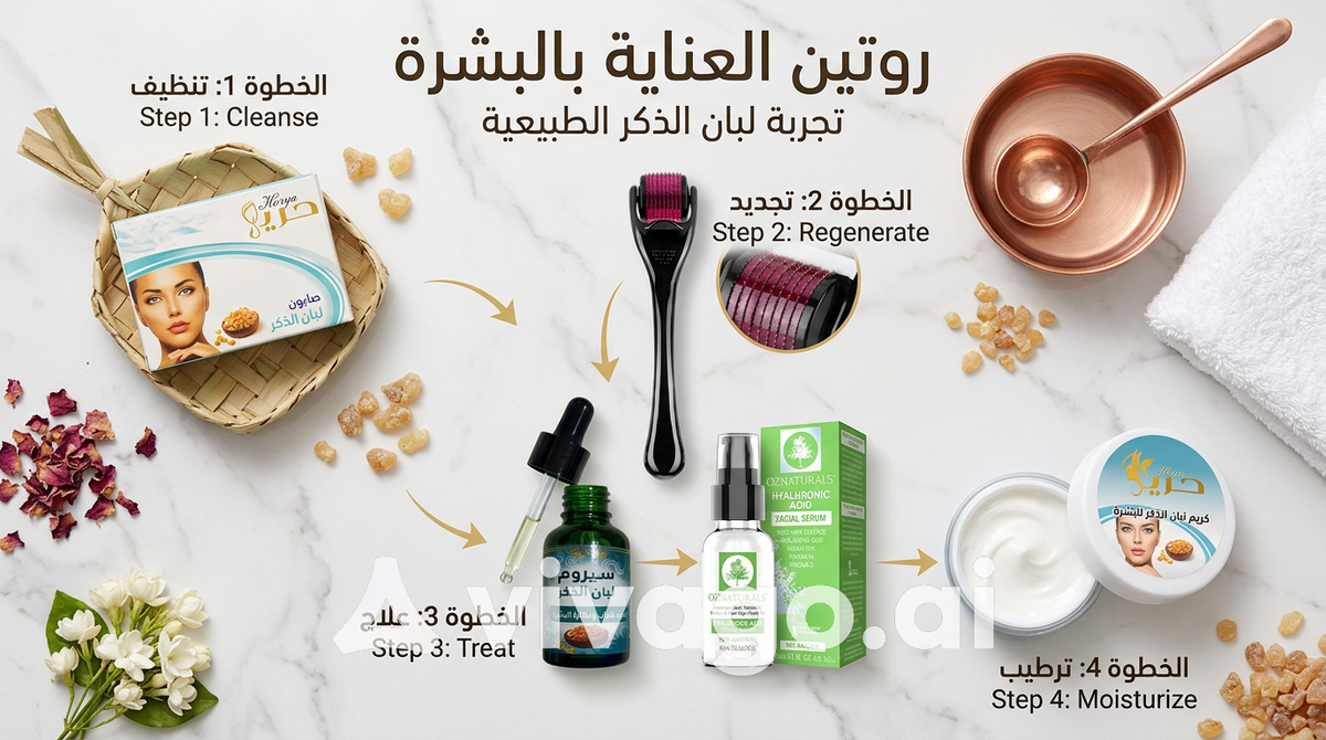 باقة العناية بالبشرة - تجربة لبان الذكر الطبيعية