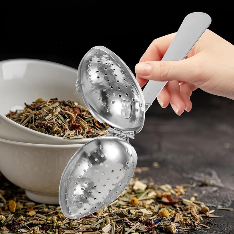 Stainless Steel Coffee Tea Strainer Safe and Easy to Clean Silver Mesh Spoon Home Accessories Durable Loose Leaf Tea Strainer