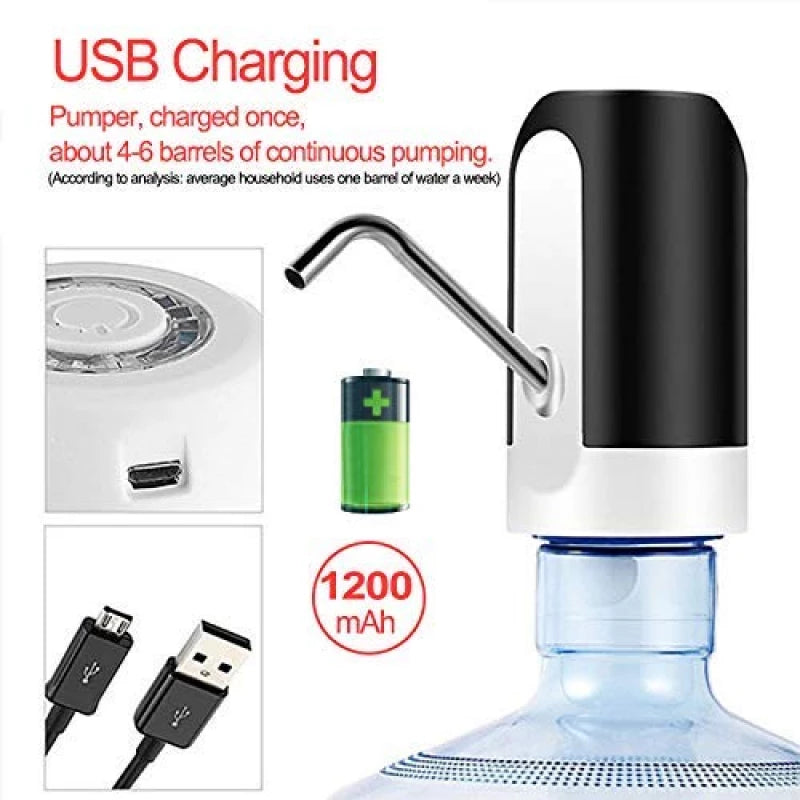 Rechargeable electric bottle pump