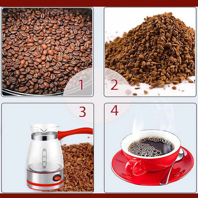 ماكينة تحضير القهوة التركية الصغيرة من البايركس 0.5 لتر 650 واط