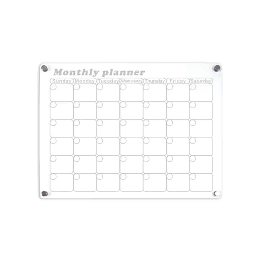 تقويم مغناطيسي أكريليك للثلاجة، مخطط شهري وأسبوعي، لوحة تقويم مغناطيسية شفافة قابلة للمسح الجاف للثلاجة، لوحة مغناطيسية للثلاجة مع أقلام تحديد، قابلة للمسح