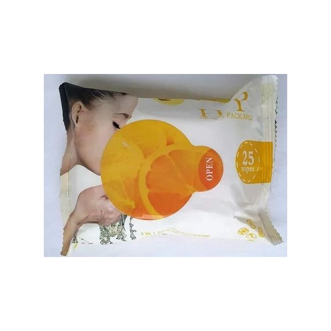 🧼 مناديل ورقية مرطبة ومنظفة للوجه لإزالة المكياج – 25 منديلًا  نظافة فورية، وانتعاش يدوم