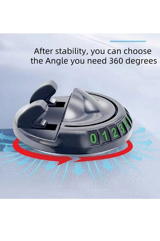 حامل هاتف دوار 360 درجة مع لوحة لرقم الهاتف – رفيقك المثالي في السيارة!