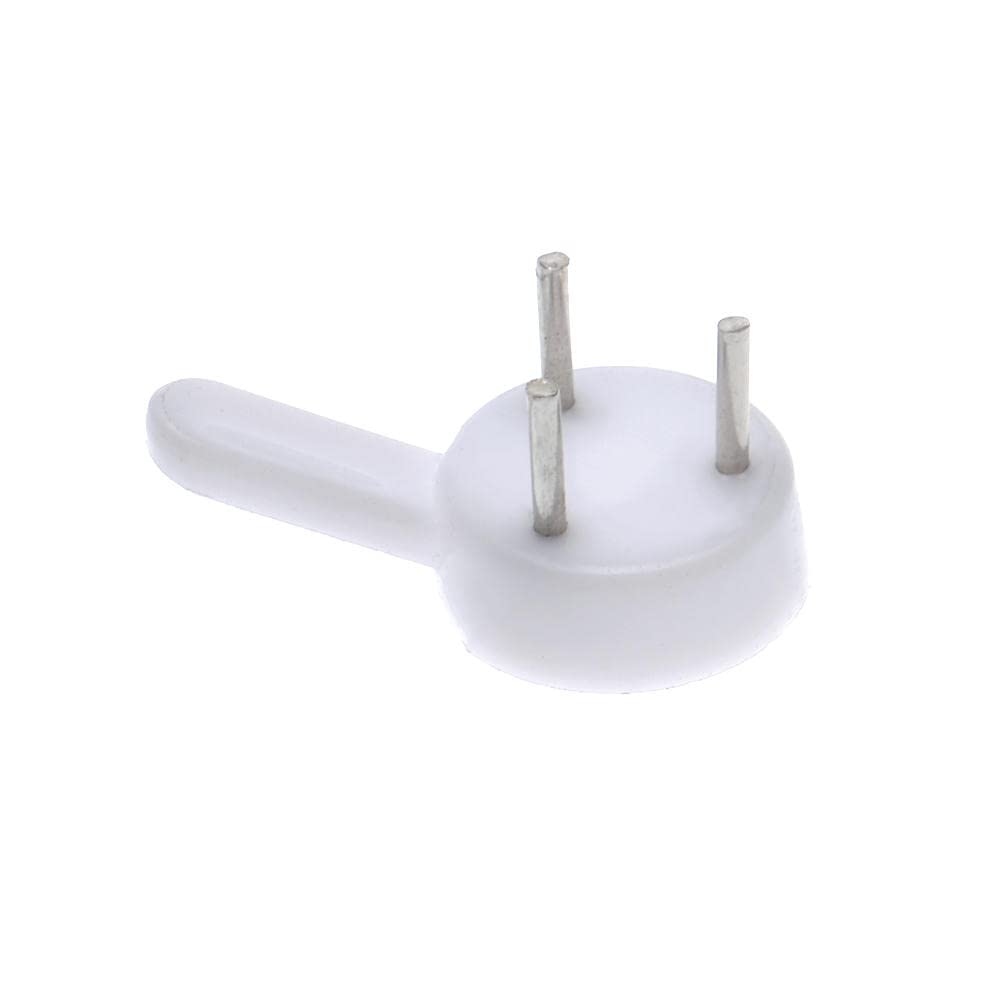 خطافات تعليق الصور البلاستيكية الصلبة   3 دبابيس، 20 قطعة، أبيض