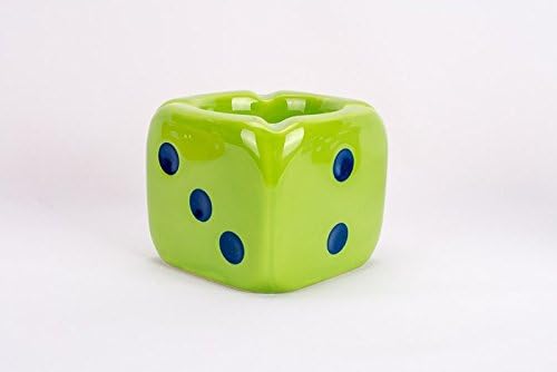 منفضة سجائر فاخرة من السيراميك بتصميم نرد للاستخدام الداخلي والخارجي والفناء وسطح المكتب