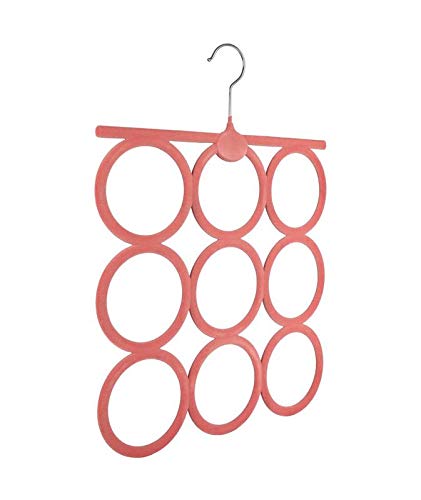 حامل مناديل بـ 9 حلقات مناسب أيضًا للوشاح، وربطة العنق، والحزام،  وملابس