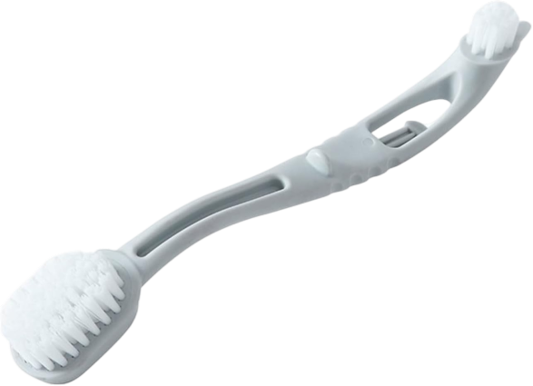 فرشاة تنظيف لتنظيف الأحذية المحمولة ذات الرأسين وأدوات تنظيف الأحذية وفرشاة غسل الأحذية والأحذية الرياضية ومقبض طويل من البلاستيك ومنظف منزلي