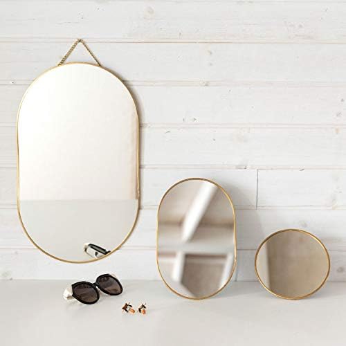 مرآة حائطية بيضاوية – لمسة من الأناقة العتيقة لمنزلك!