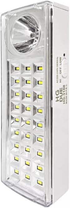 مصباح طوارئ LED قابل لإعادة الشحن – أبيض، 220 فولت