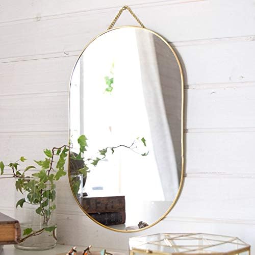 مرآة حائطية بيضاوية – لمسة من الأناقة العتيقة لمنزلك!