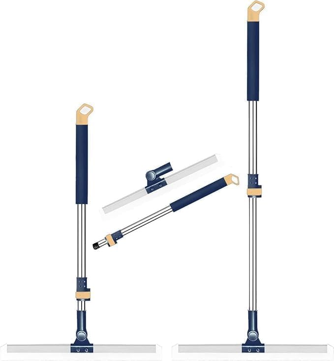 ممسحة أرضيات سيليكون للمطبخ والحمام والزجاج بيد طويلة – نظافة فائقة بسهولة!