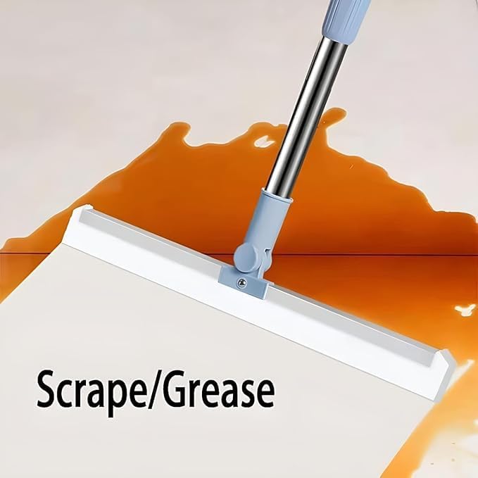 ممسحة أرضيات سيليكون للمطبخ والحمام والزجاج بيد طويلة – نظافة فائقة بسهولة!