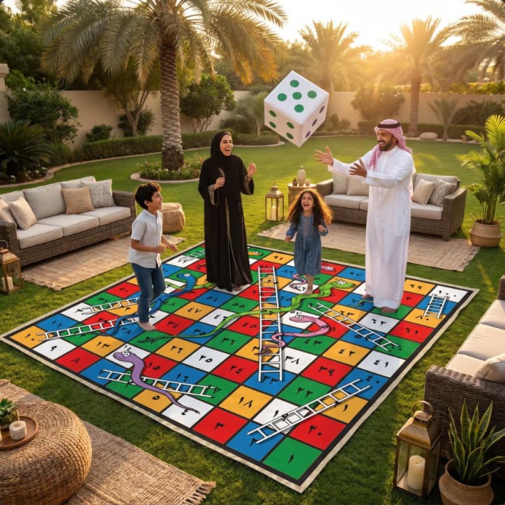 لعبة السلم والحية حجم كبير 70×70سم  - حجم صغير 50×50سم