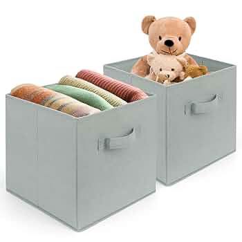 منظم مكعبات قماش ، صناديق تخزين مكعبات قابلة للطي، سلة تنظيم خزانة، منظمات منزلية مع نافذة ومقبض للأرفف والخزانة،  مكتبي