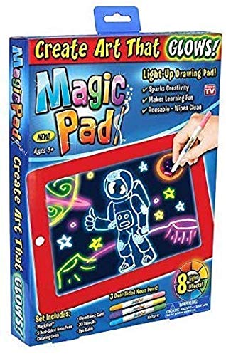 لوحة سحرية للأطفال  - لوحة مضيئة بمصابيح LED | ارسم، ارسم، ابتكر، خربش، فنون، اكتب، جهاز لوحي تعليمي/هدية للأطفال