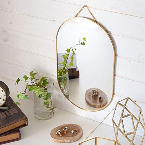 مرآة حائطية بيضاوية – لمسة من الأناقة العتيقة لمنزلك!