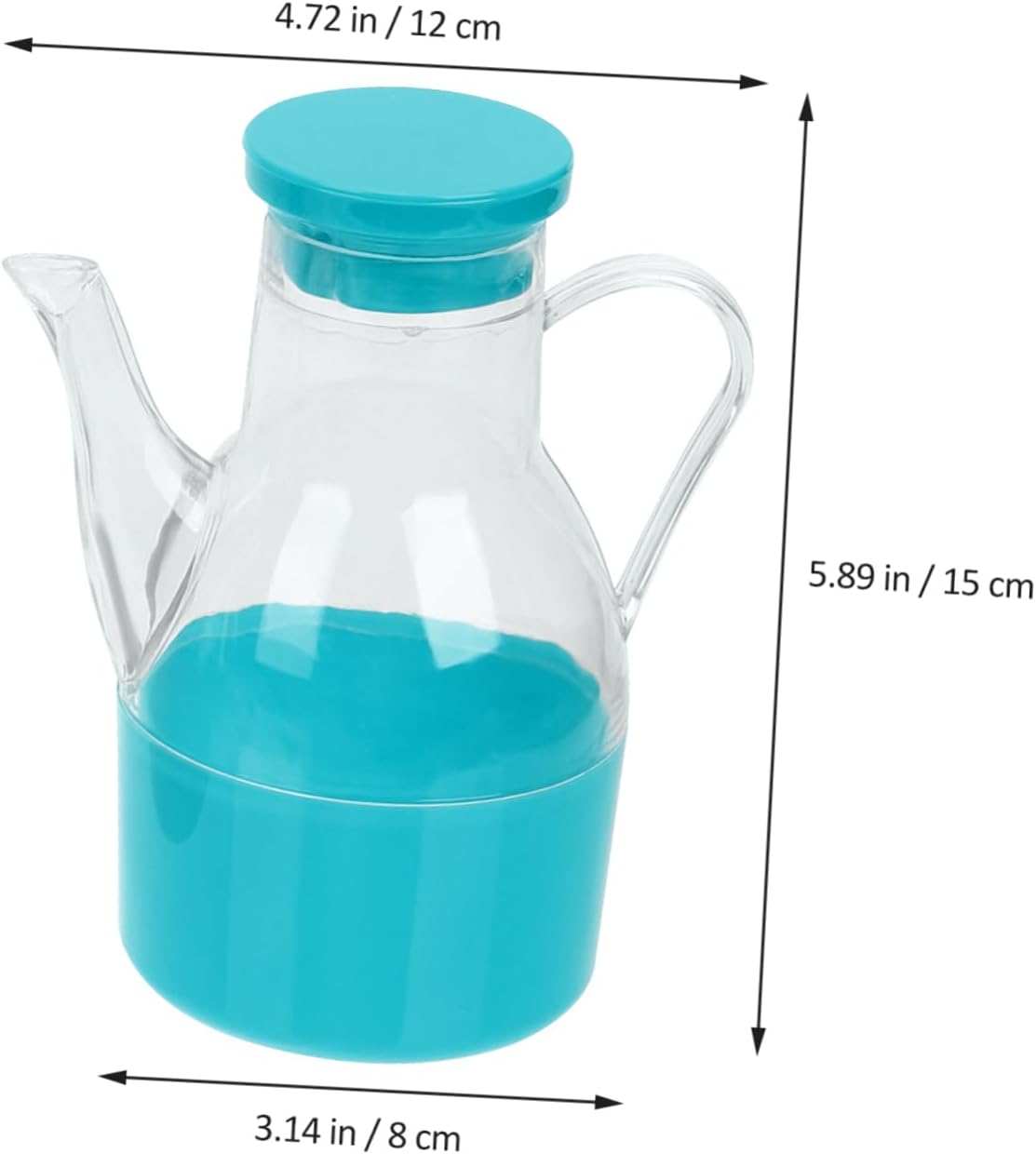 ابريق زيت متعدد الوظائف وحاويات التوابل للمطبخ مثالية للزيت والخل وصلصة الصويا والتوابل السائلة الأخرى 15×12 سم