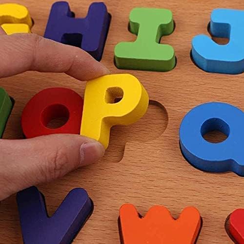 بازل خشب لتعليم الطفل الحروف الانجليزية والالوان - أحرف كبيرة