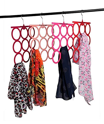 حامل مناديل بـ 9 حلقات مناسب أيضًا للوشاح، وربطة العنق، والحزام،  وملابس