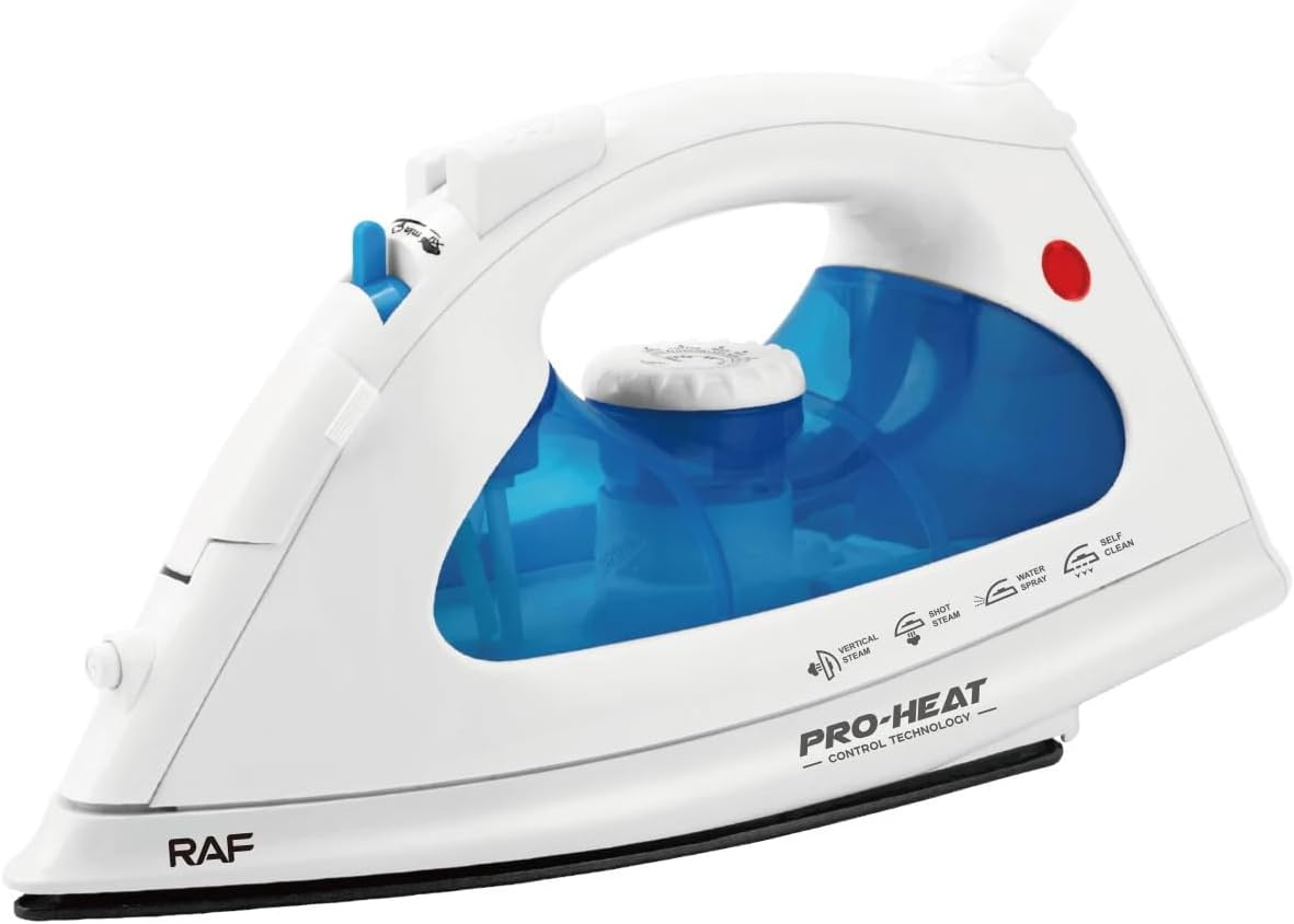 مكواة بخار RAF R.1105، 1800 واط، 220 فولت، 50 هرتز، لون أبيض