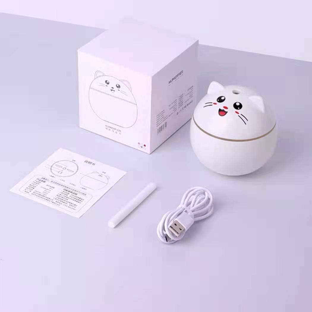 مرطب هواء على شكل قطة محظوظة، صغير الحجم بمنفذ USB، مناسب للمنزل والمكتب والسيارة، وللحوامل والأطفال، بخاخ مرطب صامت