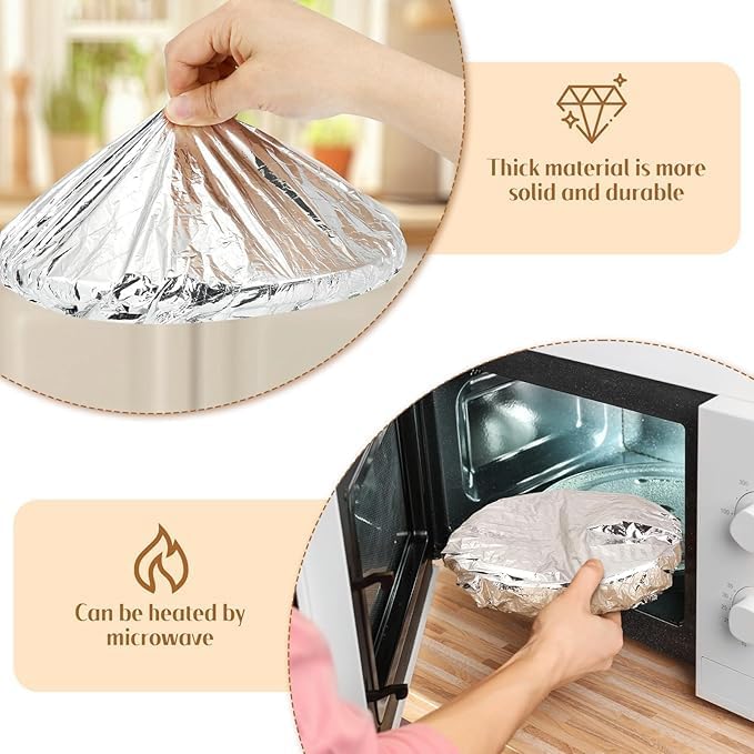 أكياس حفظ الطعام من رقائق الألومنيوم (10 قطع) – حل ذكي للحفاظ على طعامكم طازجًا!