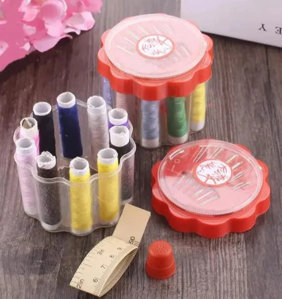 صندوق خياطة مكون من 24 قطعة – تخزين عملي لمستلزمات الخياطة