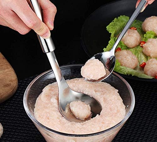 أداة صنع كرات اللحم غير اللاصقة مع ملعقة بمقبض طويل