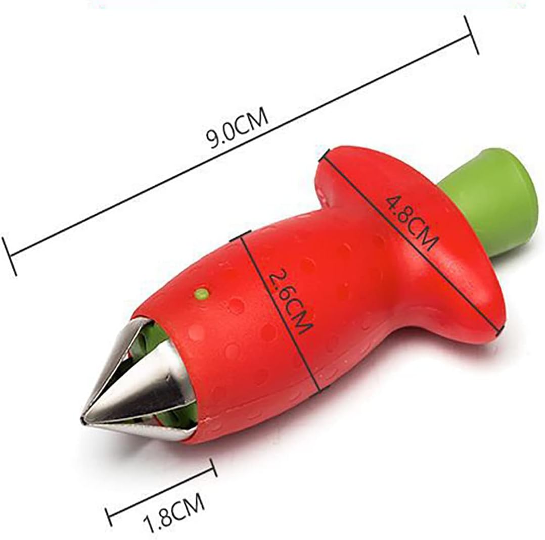 Multi-claw strawberry huller made of stainless steel and plastic for fruits, berries, tomatoes, vegetables, stems, seeds, and leaves, and suitable for citrus seed removal