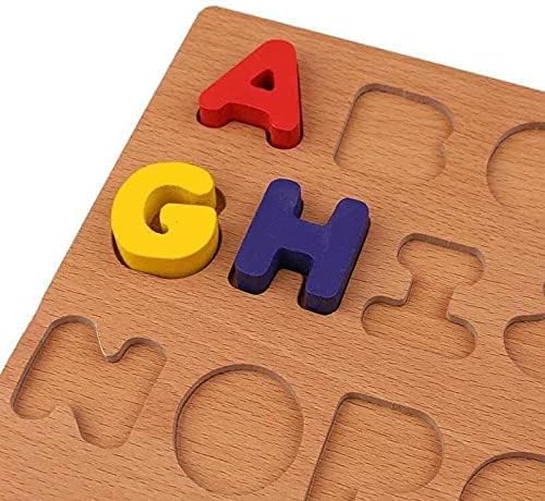 بازل خشب لتعليم الطفل الحروف الانجليزية والالوان - أحرف كبيرة