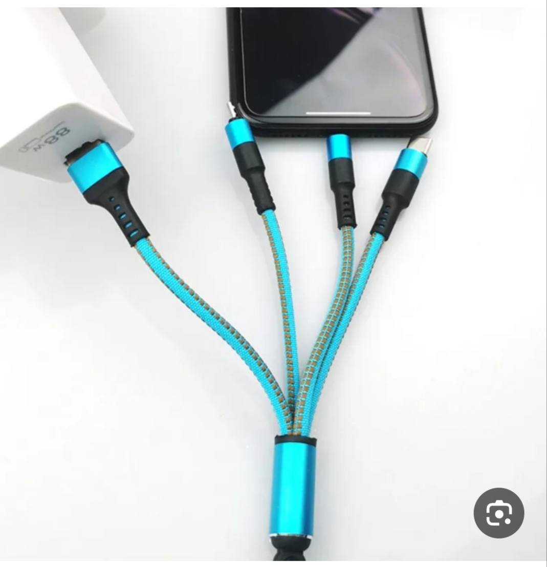 وصلة شاحن هاتف 3 في 1 – شحن جميع أجهزتك بسهولة!