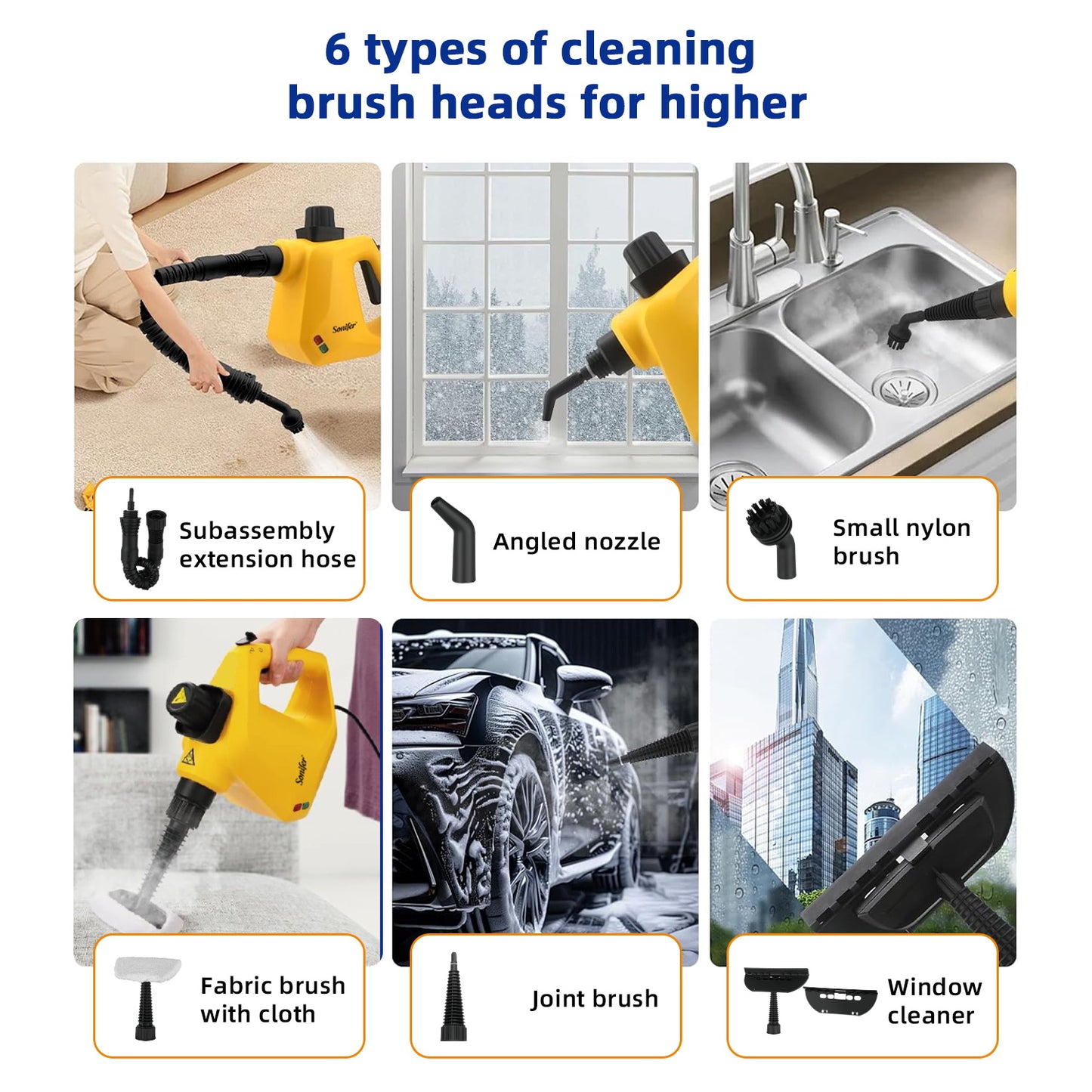جهاز التنظيف بالبخار ماركة سونيفير Steam Cleaner Sonifer SF-2256