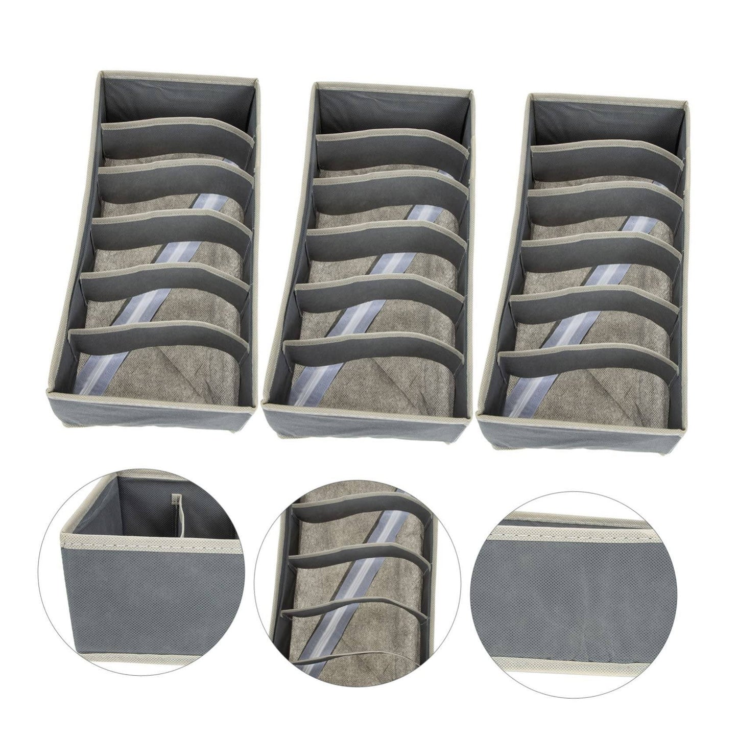 منظم أدراج وملابس داخلية قابل للطي  7 أقسام 33×13×12 سم  – وداعًا للفوضى!