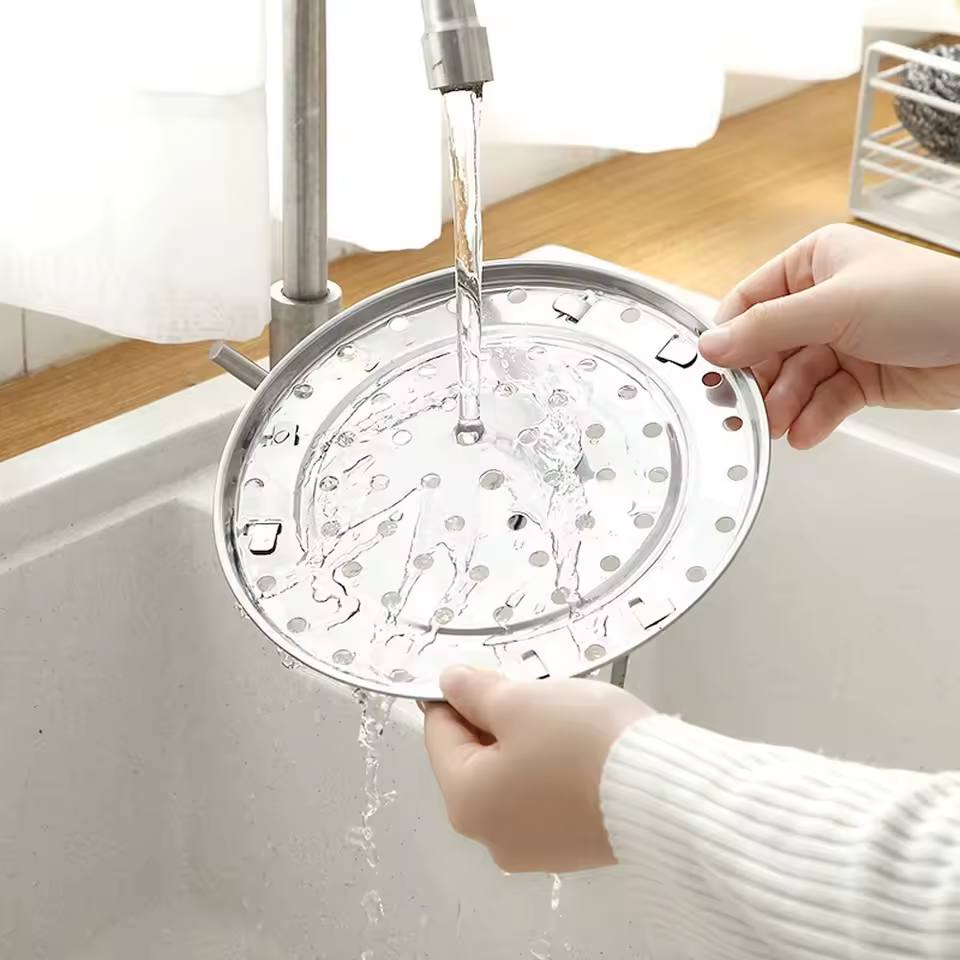 🍲 صينية بخار من الستانلس ستيل  لأن الطهي الصحي يبدأ من التفاصيل الذكية