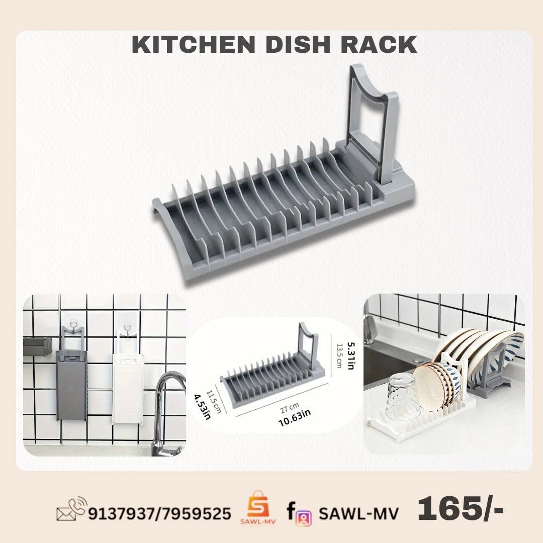 🍽️ رف أطباق بلاستيكي – ترتيب ذكي بجانب حوض الغسيل