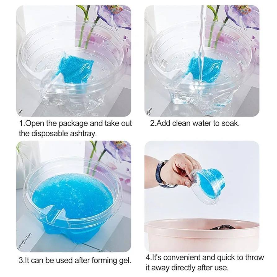 🌀 طفايات جل ماصة للروائح والدخان – بيئة نظيفة بدون رماد عدد 6!