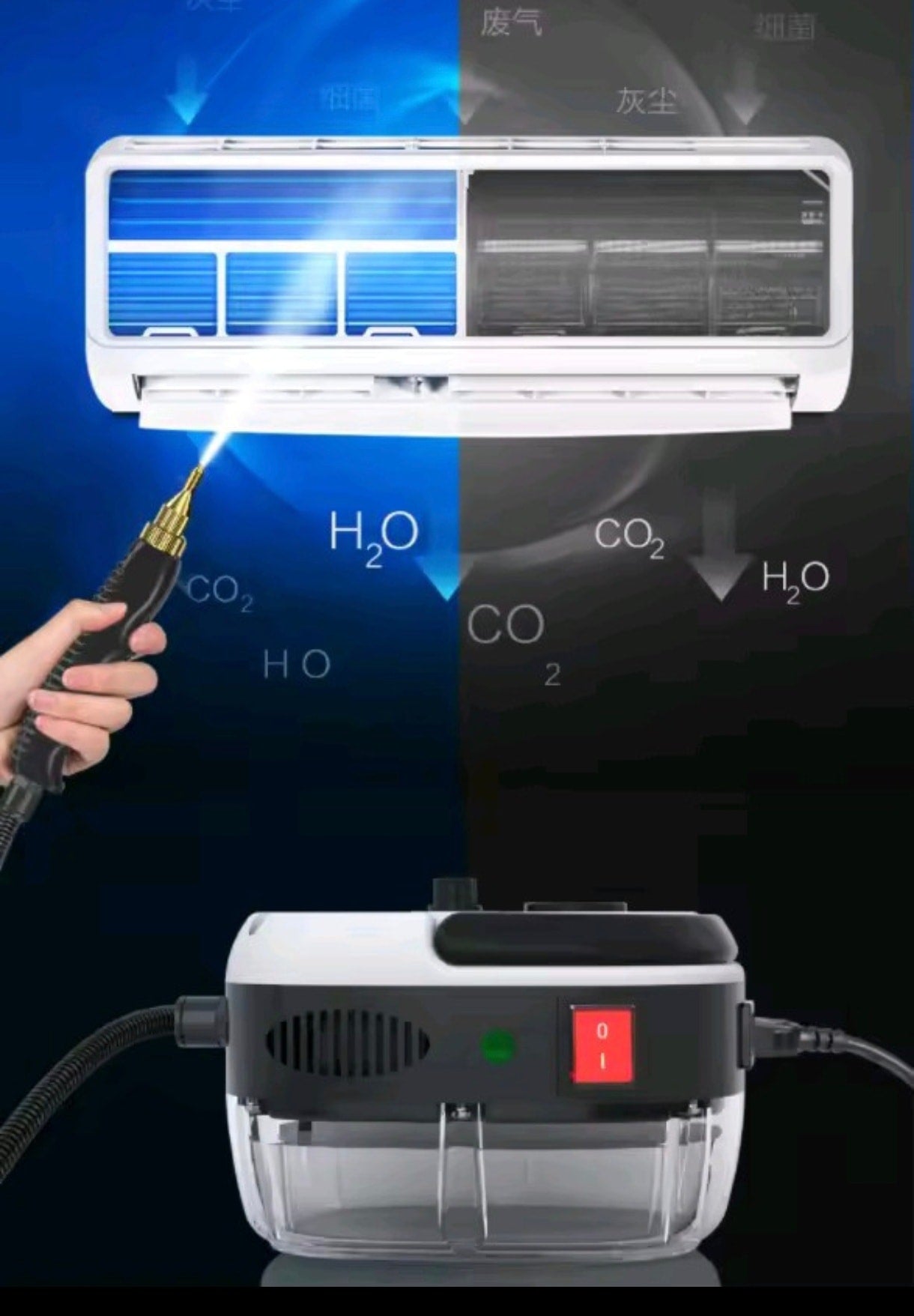 RAF R.11216 – جهاز تنظيف بالبخار بقدرة 1200 واط وسعة خزان كبيرة 1200 مل