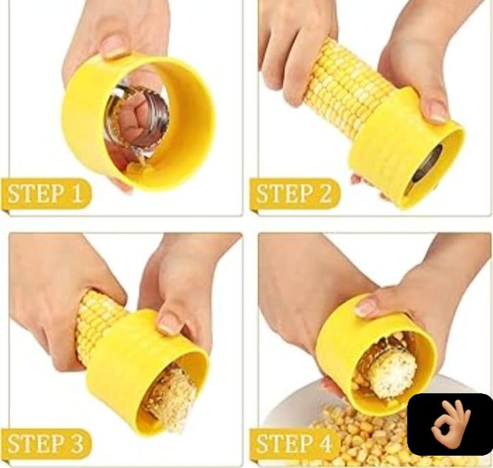 🌽 أداة سكين تقشير الذرة – سهلة الاستخدام  تقشير ذكي… في حركة واحدة