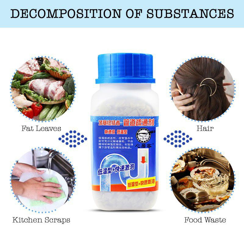 Drain cleaning powder