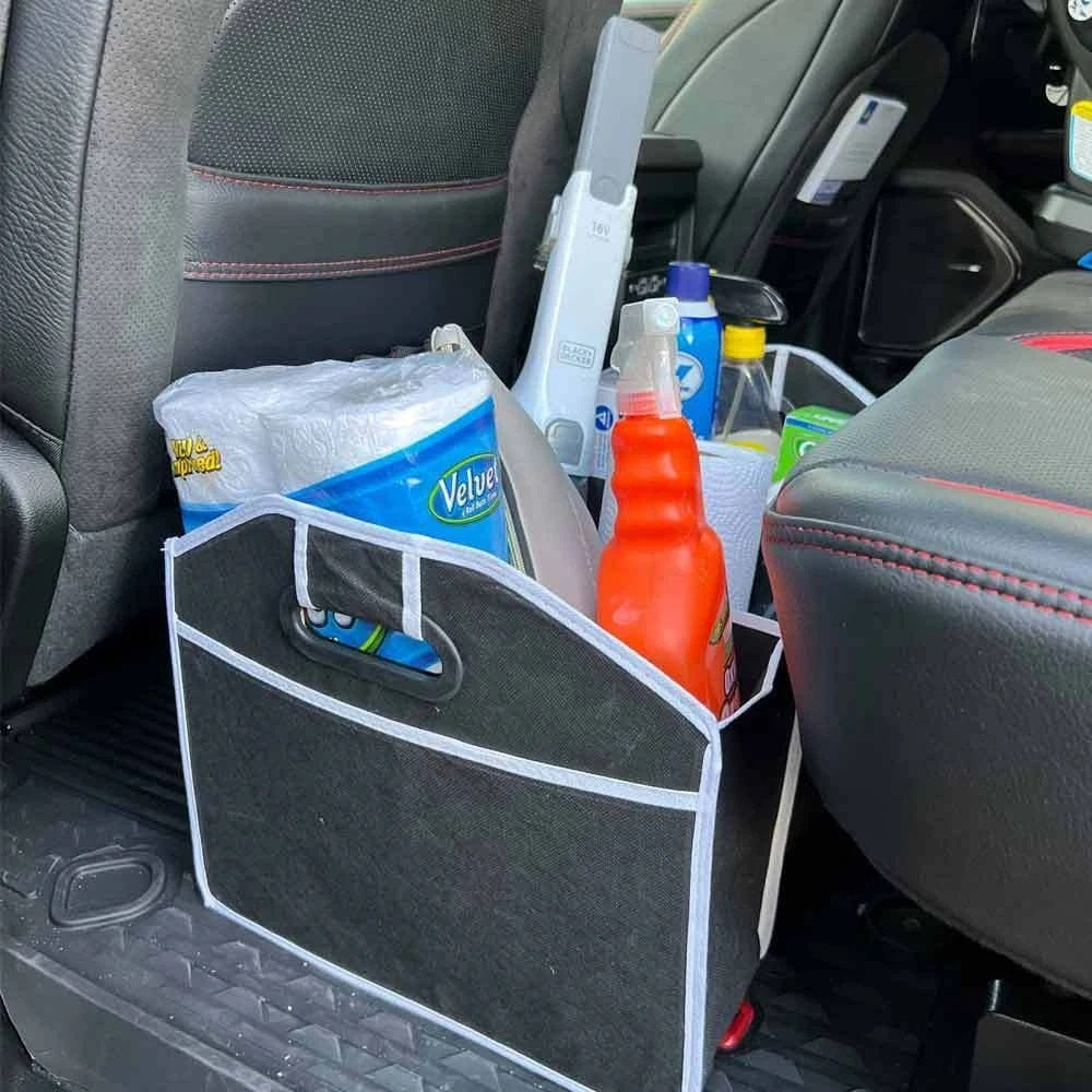 منظم صندوق السيارة قابل للطي – 3 مقصورات، قماش مقاوم للماء