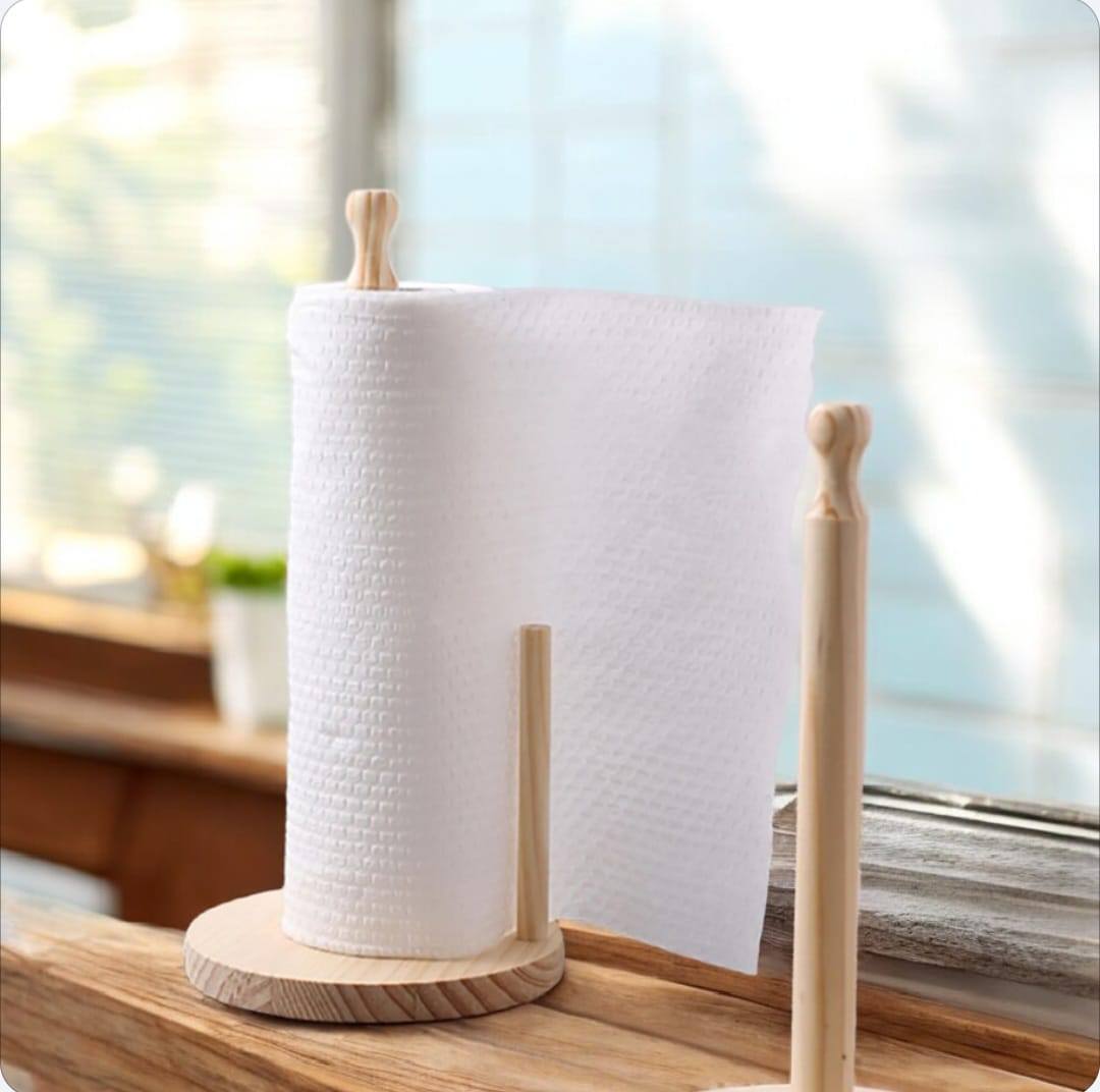 حامل رول فاين للمطبخ – خشب بامبو