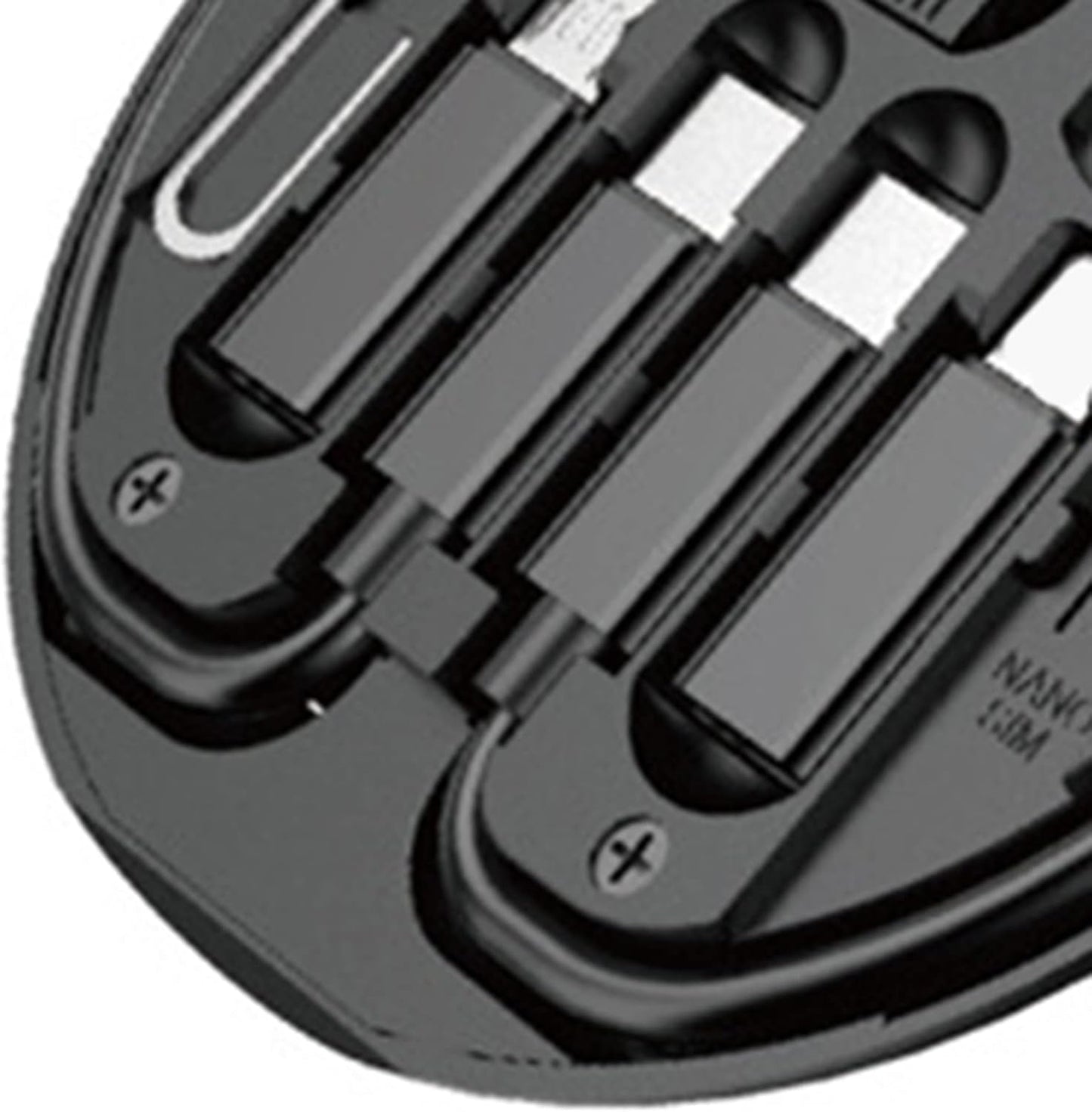 صندوق تخزين كابلات البيانات Worparsen المحمول متعدد الاستخدامات مع محول كابل شحن ودرج فتحة البطاقة وحامل دبوس الإخراج، مقاوم للغبار والصدمات، أسود