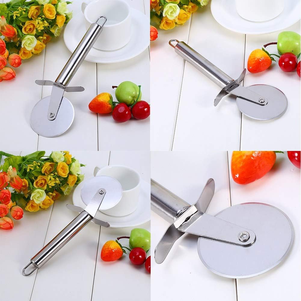 عجلة تقطيع بيتزا، سهلة القطع والتنظيف من الستانلس ستيل