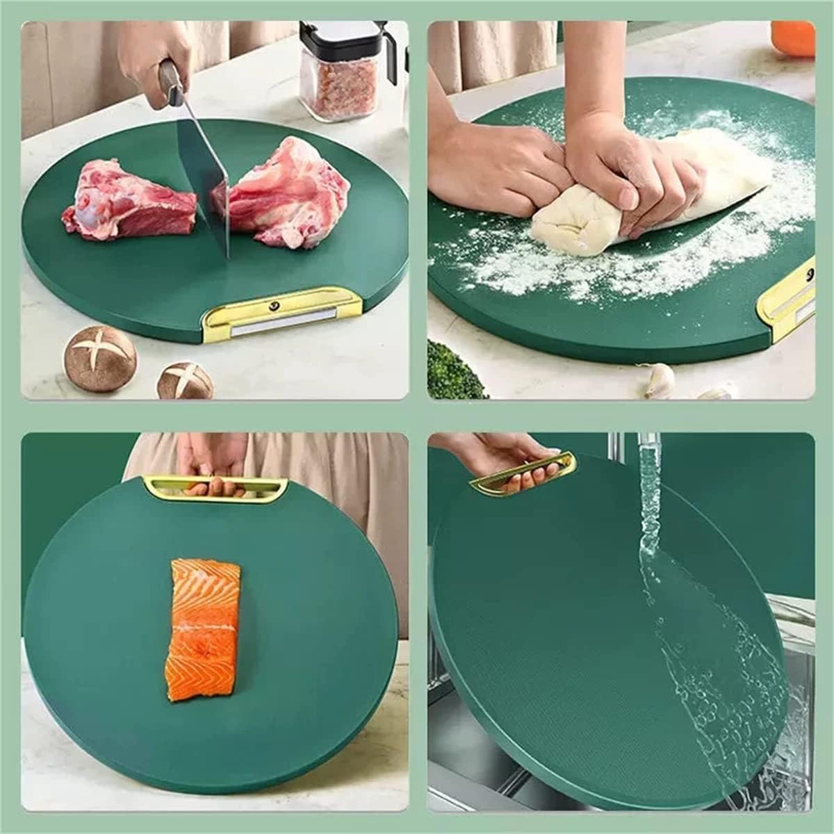 Cutting board with grinding area