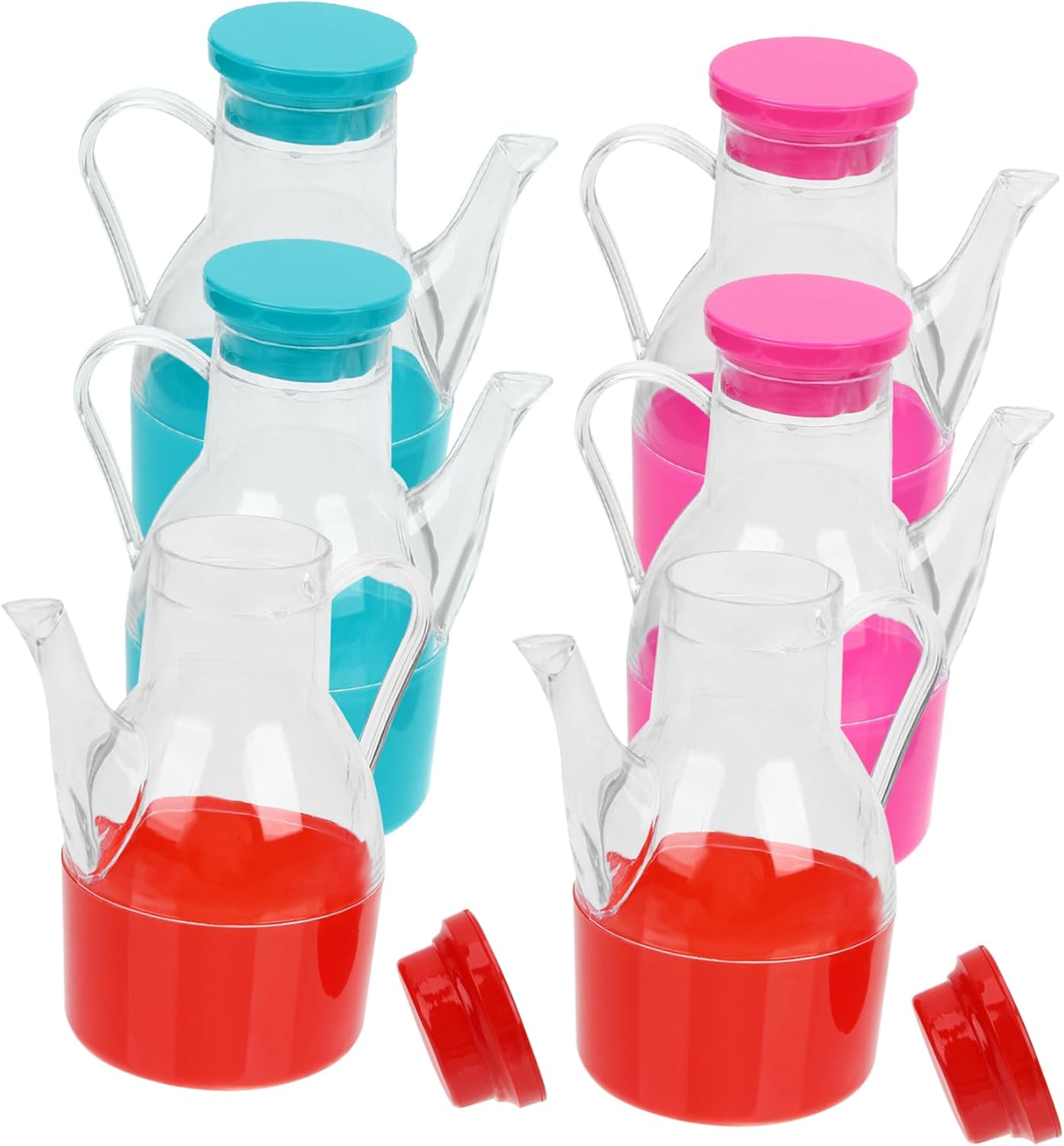 ابريق زيت متعدد الوظائف وحاويات التوابل للمطبخ مثالية للزيت والخل وصلصة الصويا والتوابل السائلة الأخرى 15×12 سم