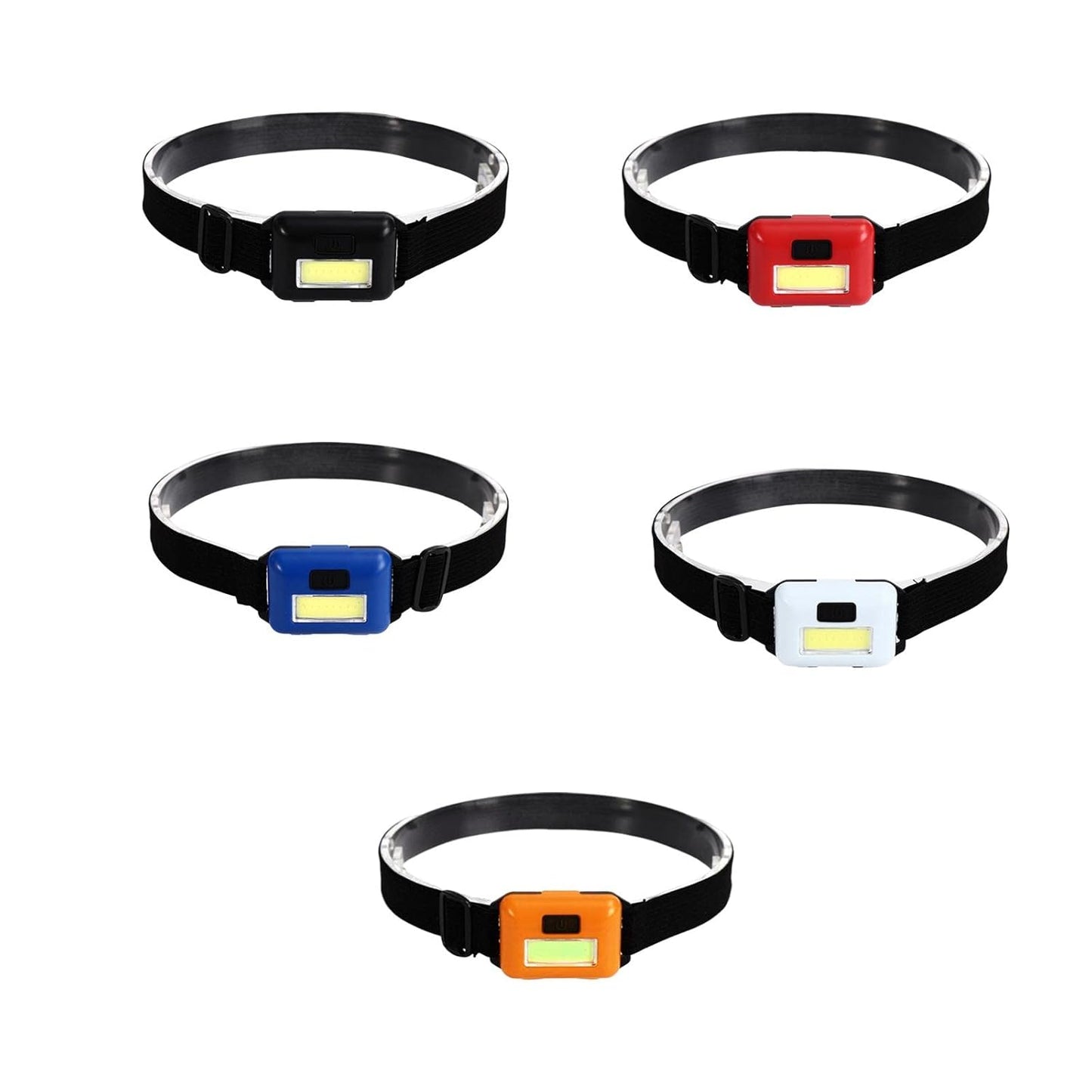 مصباح رأس LED، مصباح يدوي، شريط رأس مرن، مناسب للمشي لمسافات طويلة بطاريات
