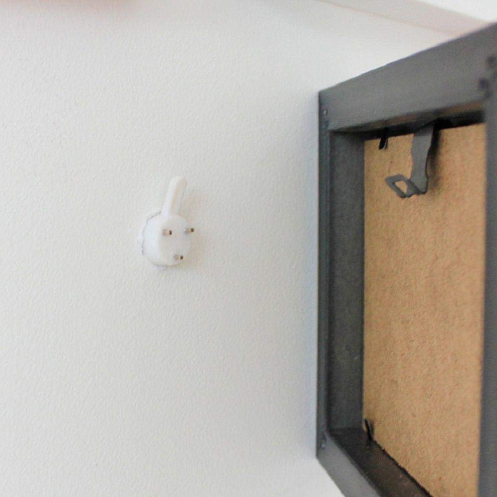 خطافات تعليق الصور البلاستيكية الصلبة   3 دبابيس، 20 قطعة، أبيض