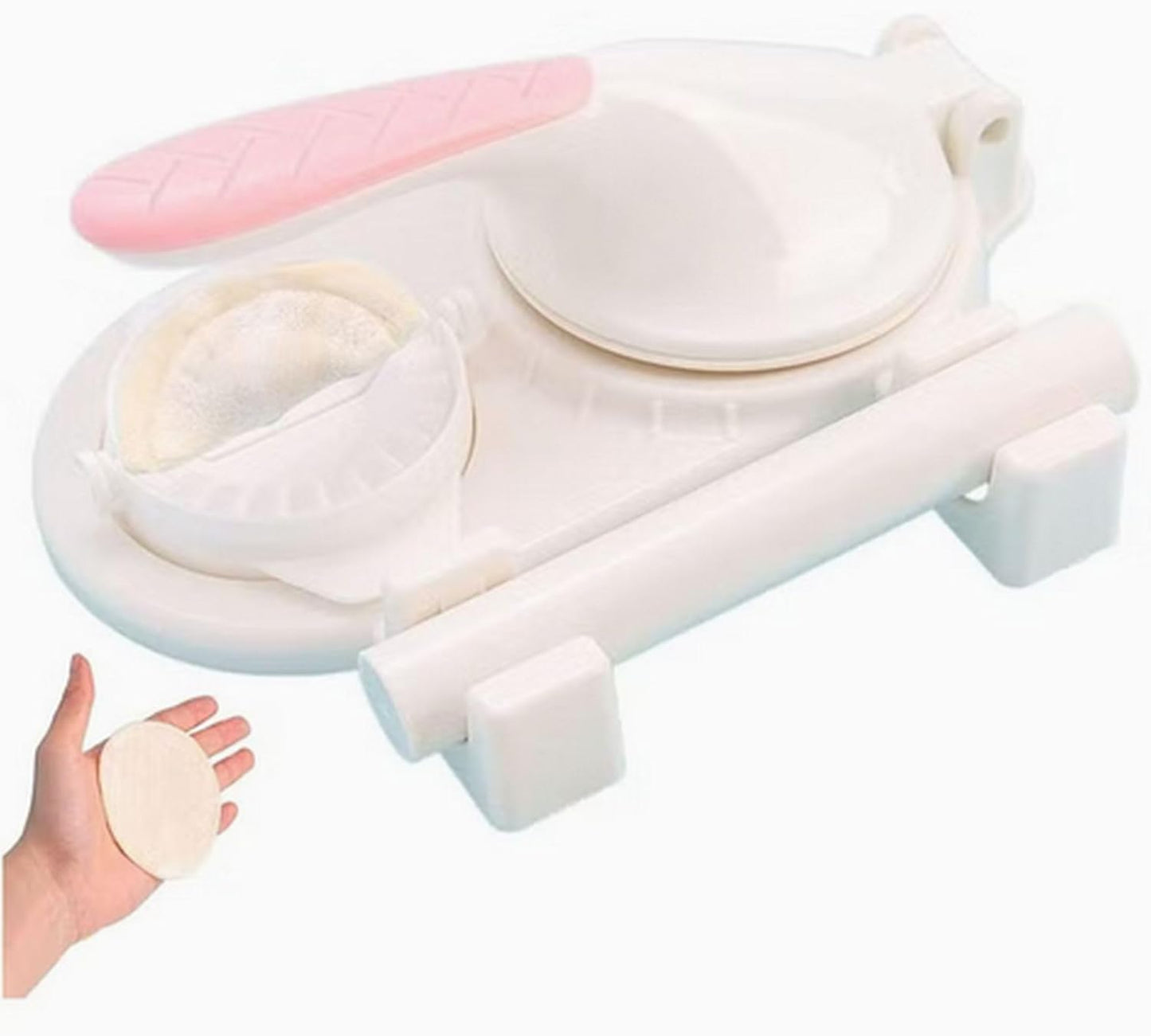 مكبس العجين والسمبوسك 3 في 1 مكبس عجين، قالب زلابية، ونشابة عجين