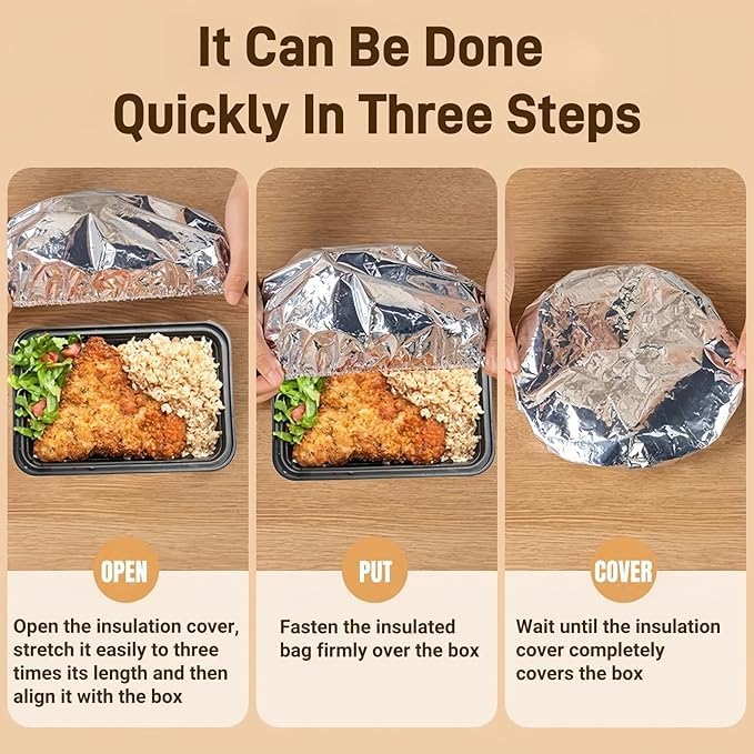 أكياس حفظ الطعام من رقائق الألومنيوم (10 قطع) – حل ذكي للحفاظ على طعامكم طازجًا!